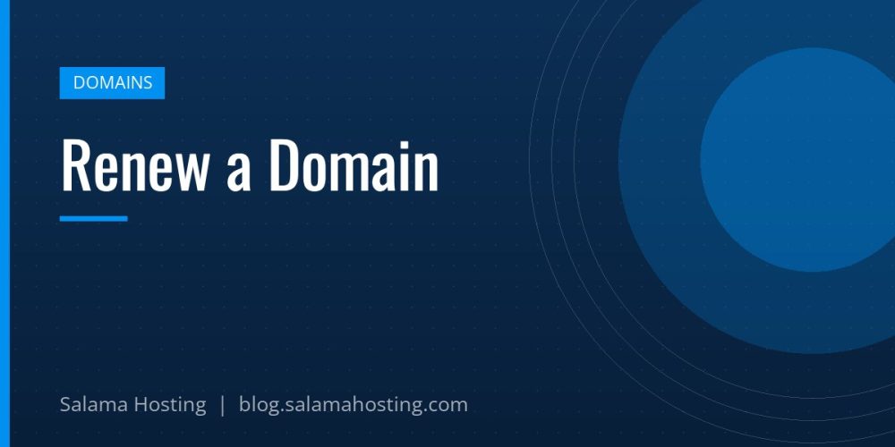 Renew a Domain