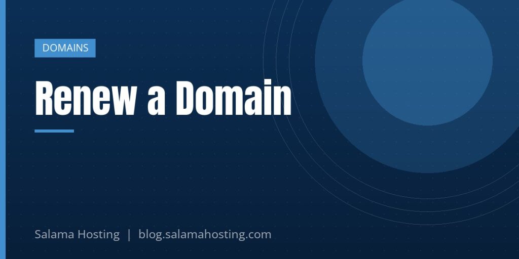 Renew a Domain